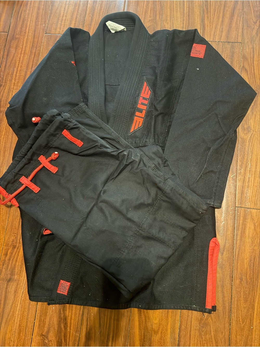 Elite Black Brazilian Jiu-Jitsu Women’s Gi with Red Accents